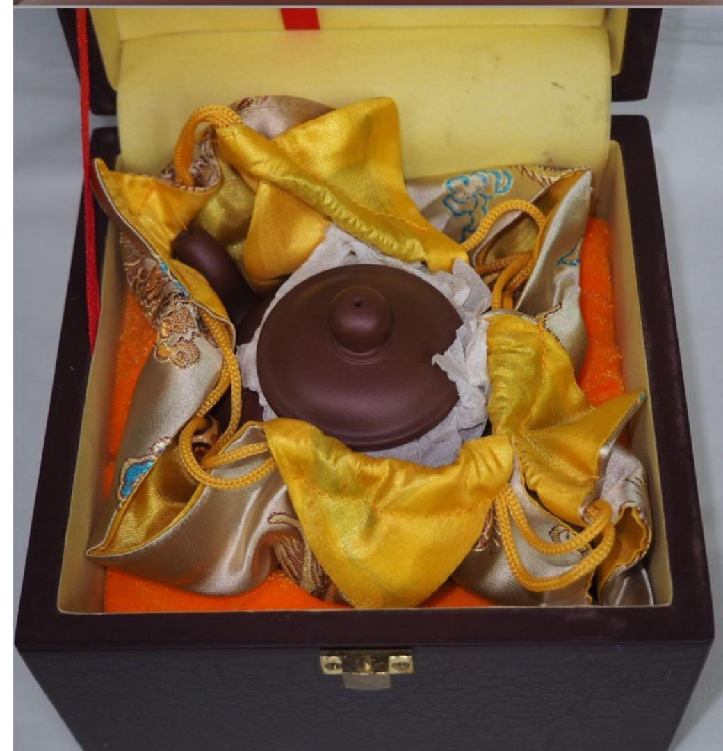 送料無料　高級工芸美術師劉錫芬造　紫砂壺/急須/茶注　未使用　共箱　煎茶道具