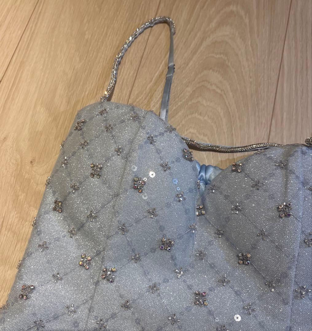 ROBE de FLEURS ライトブルー キャバドレス