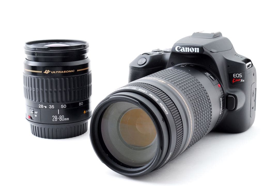 デジタル一眼レフカメラ　canon kiss x10標準&望遠レンズセット