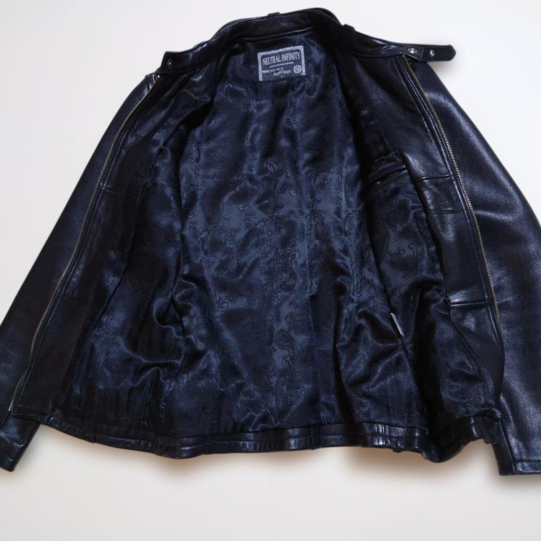 美品　肉厚 ラムレザー　シングルライダース　ジャケット