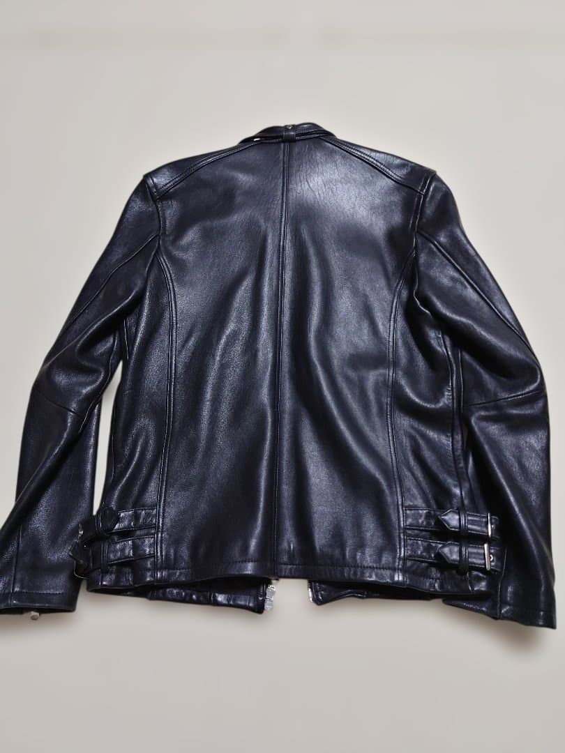 美品　肉厚 ラムレザー　シングルライダース　ジャケット