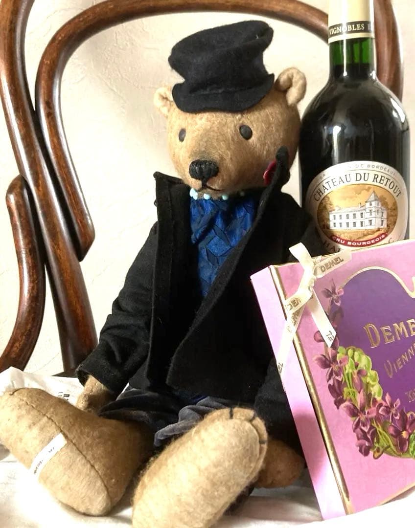 ⭐️フランスアンティークを纏った紳士なテディベア　テディベア作家　アンニュイベア⭐️