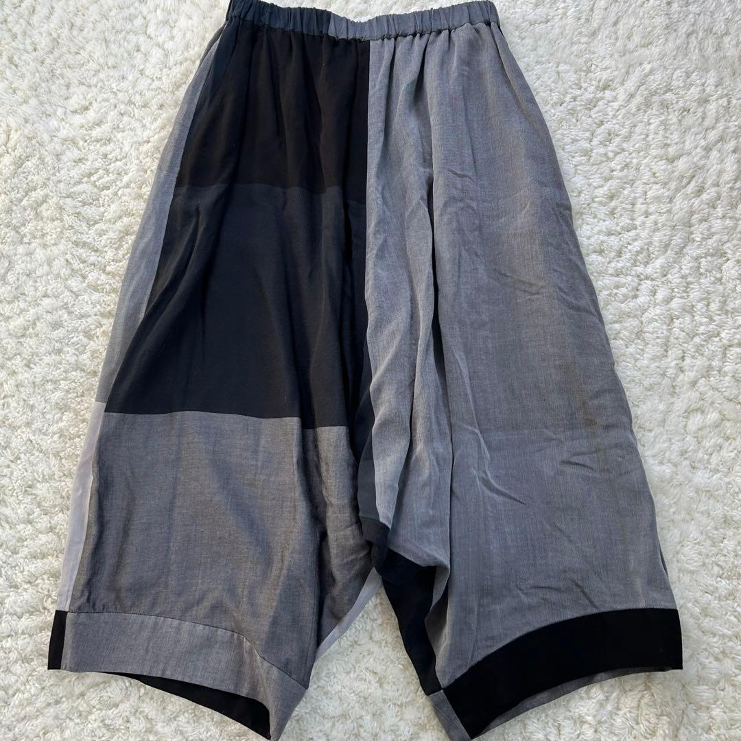 美品✨芽風 センソユニコ サルエルパンツ バルーン クロップド 春夏 黒グレー