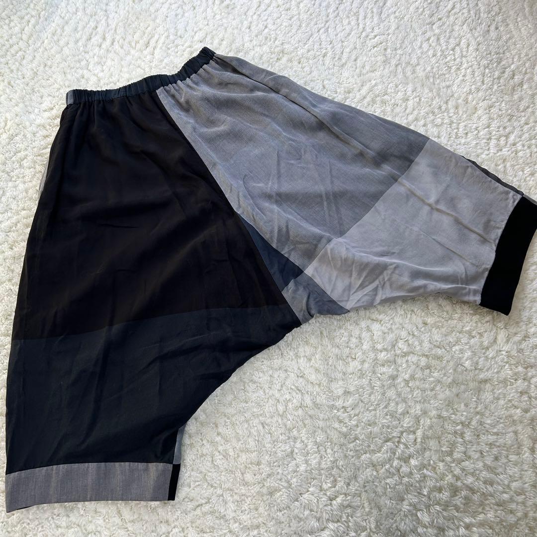 美品✨芽風 センソユニコ サルエルパンツ バルーン クロップド 春夏 黒グレー