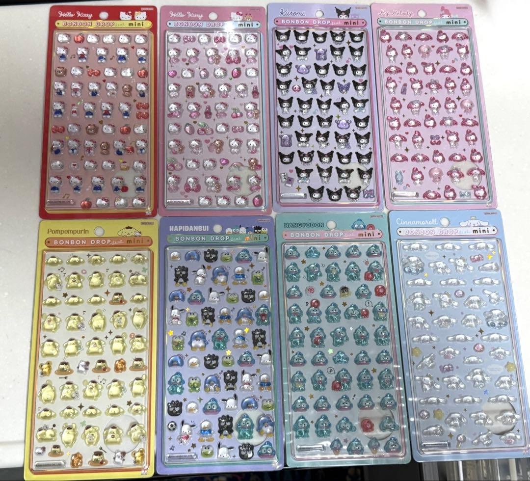 正規品　ボンボンドロップシールミニサンリオ8種セット