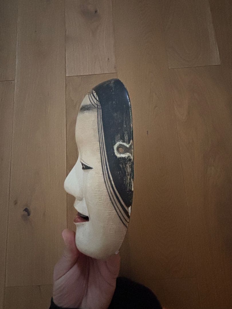 能面　木製　手彫り　小面　増女