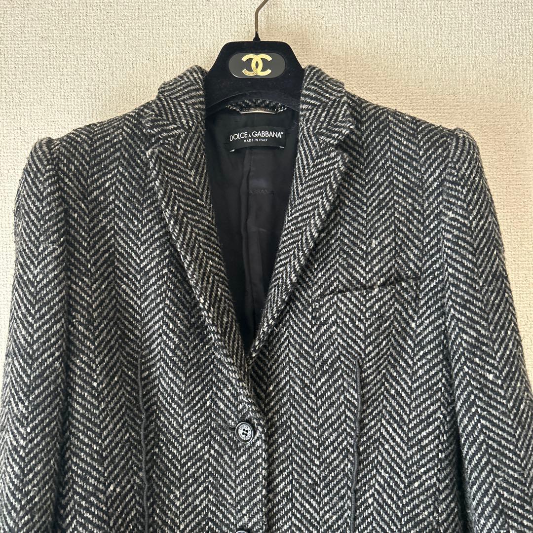 DOLCE&GABBANA ドルチェ&ガッバーナ ツイード　チェスター　コート