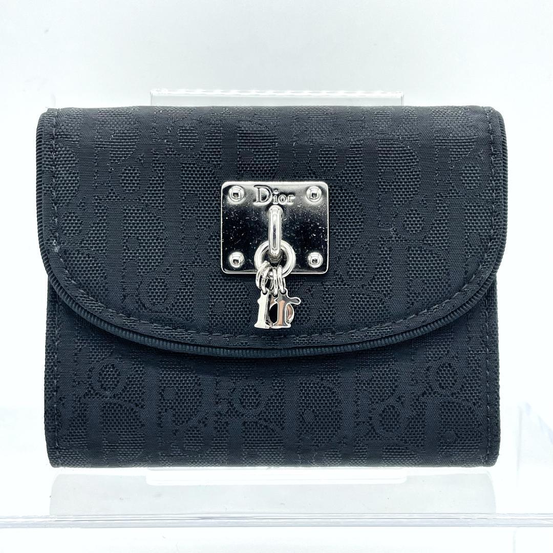 597Christian Dior クリスチャンディオール トロッター 財布 黒