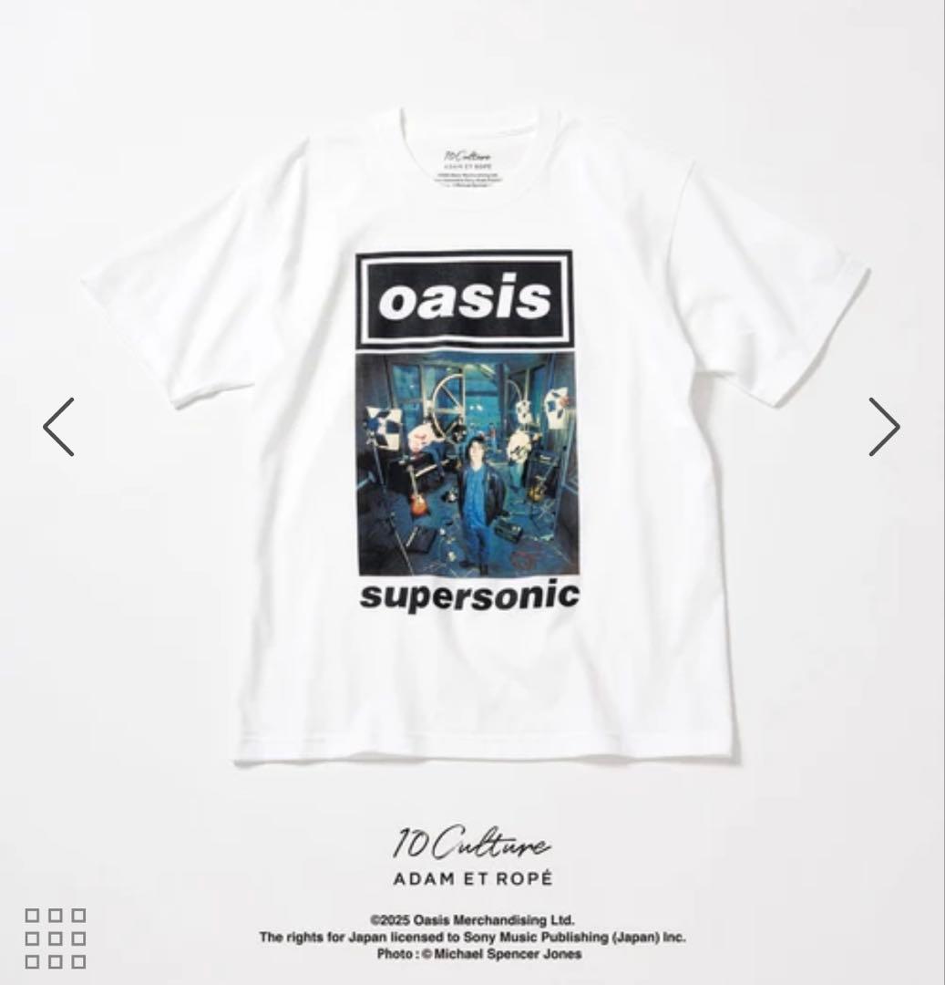 Oasis スーパソニック Tシャツ ホワイト