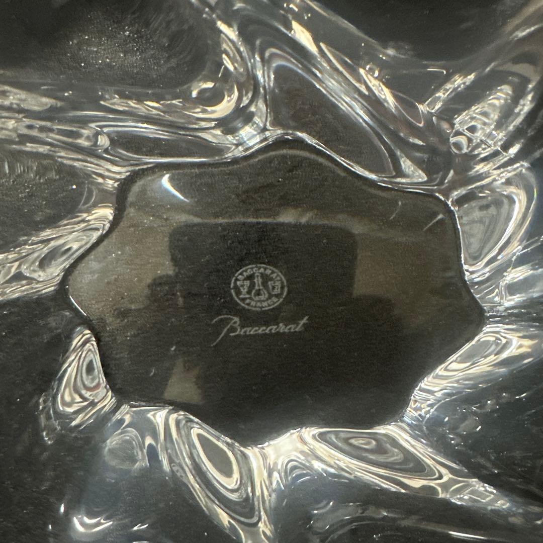 Baccarat 波型 透明皿 オリジナルボックス付き※即買い者様歓迎値引き不可