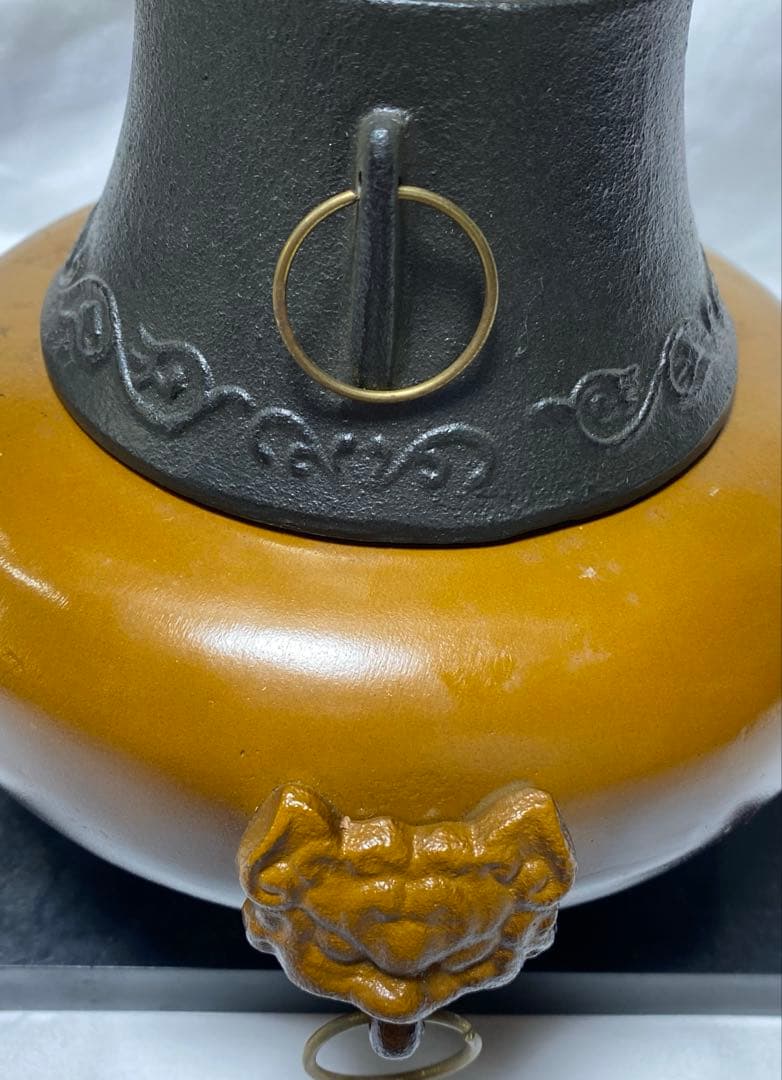 唐銅 鬼面風炉釜　コレクション用