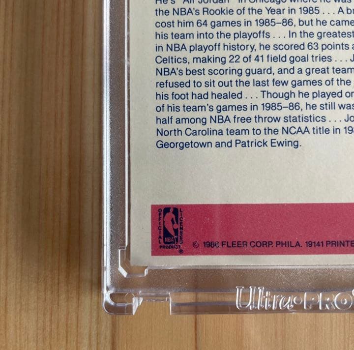 激レア 1986 FLEER MICHAEL JORDAN RC #8 貴重