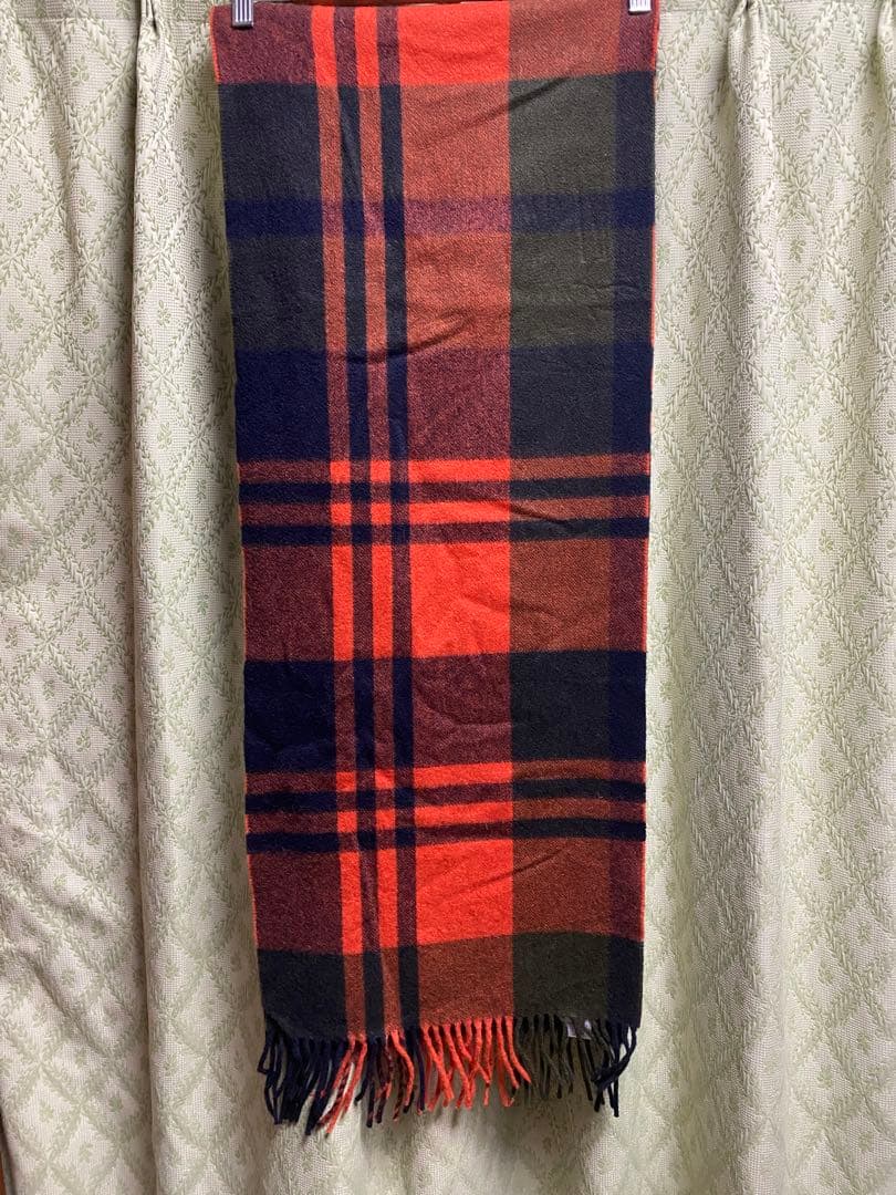 Joshua Ellis カシミヤ100% チェック柄マフラー