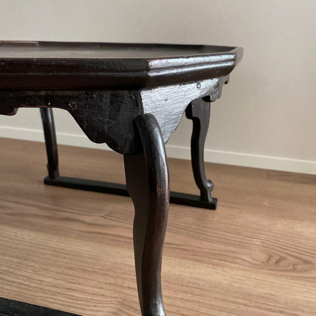 アンティーク骨董　李朝　朝鮮家具　ソバン 小盤　お膳　虎脚　机　花台　飾り台