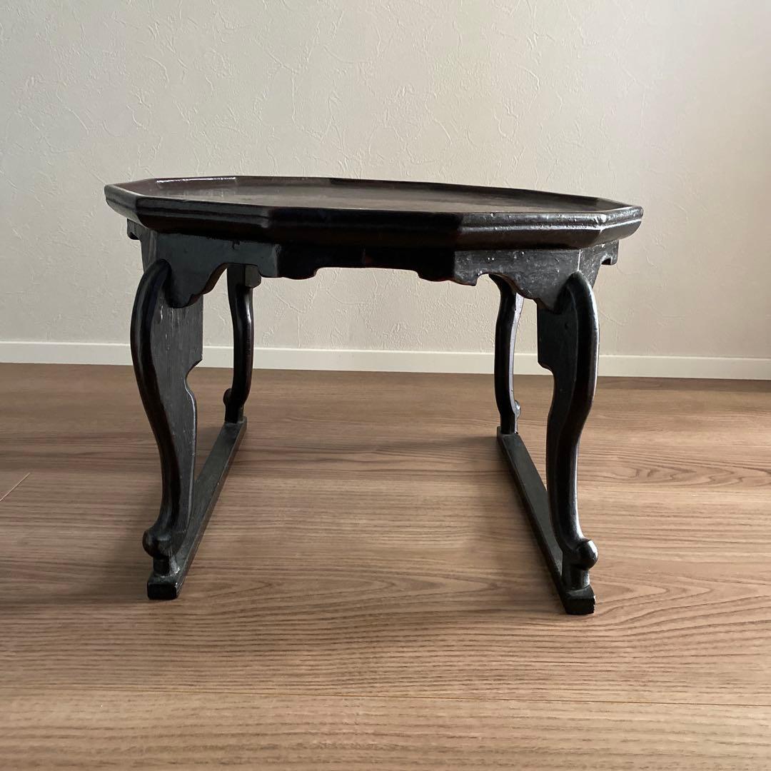 アンティーク骨董　李朝　朝鮮家具　ソバン 小盤　お膳　虎脚　机　花台　飾り台