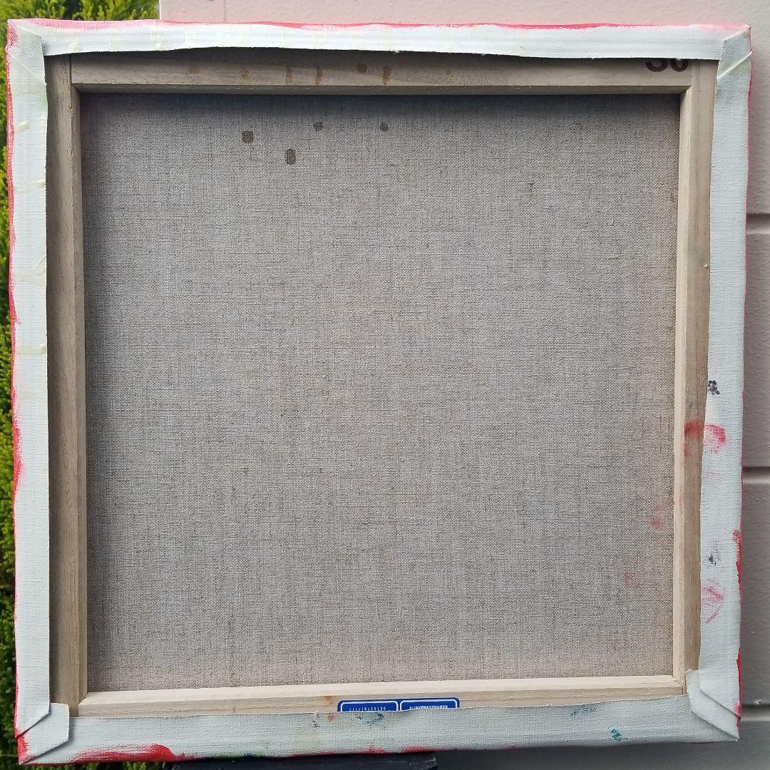 油絵　大きなあたまの植物　ユニークモダンアート 現代アート　大きめキャンバス