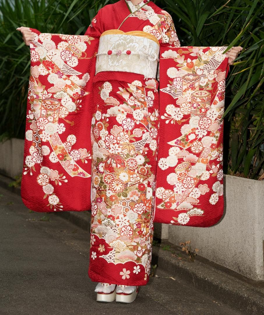 ≪美品≫正絹　振袖9点フルセット【681】【160cm~170cmの方用】