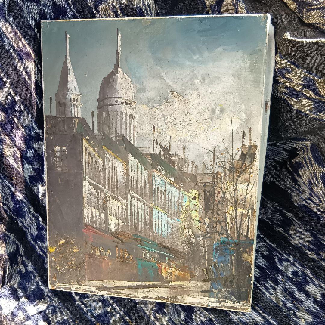 パリ都市風景 油彩画