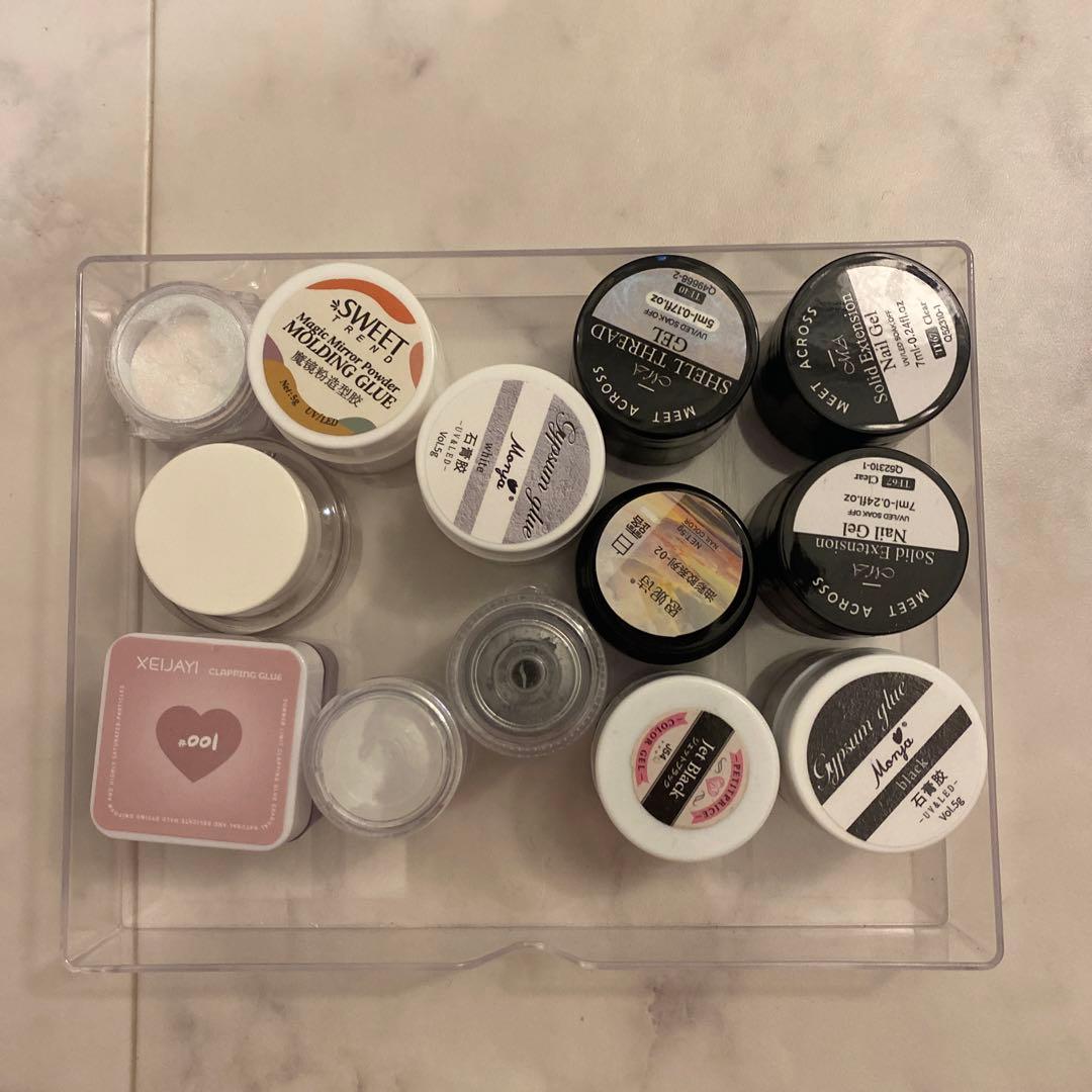 ジェルネイル 引退品 容量多 パーツ多数 ネイルポリッシュ ネイルチップ多数