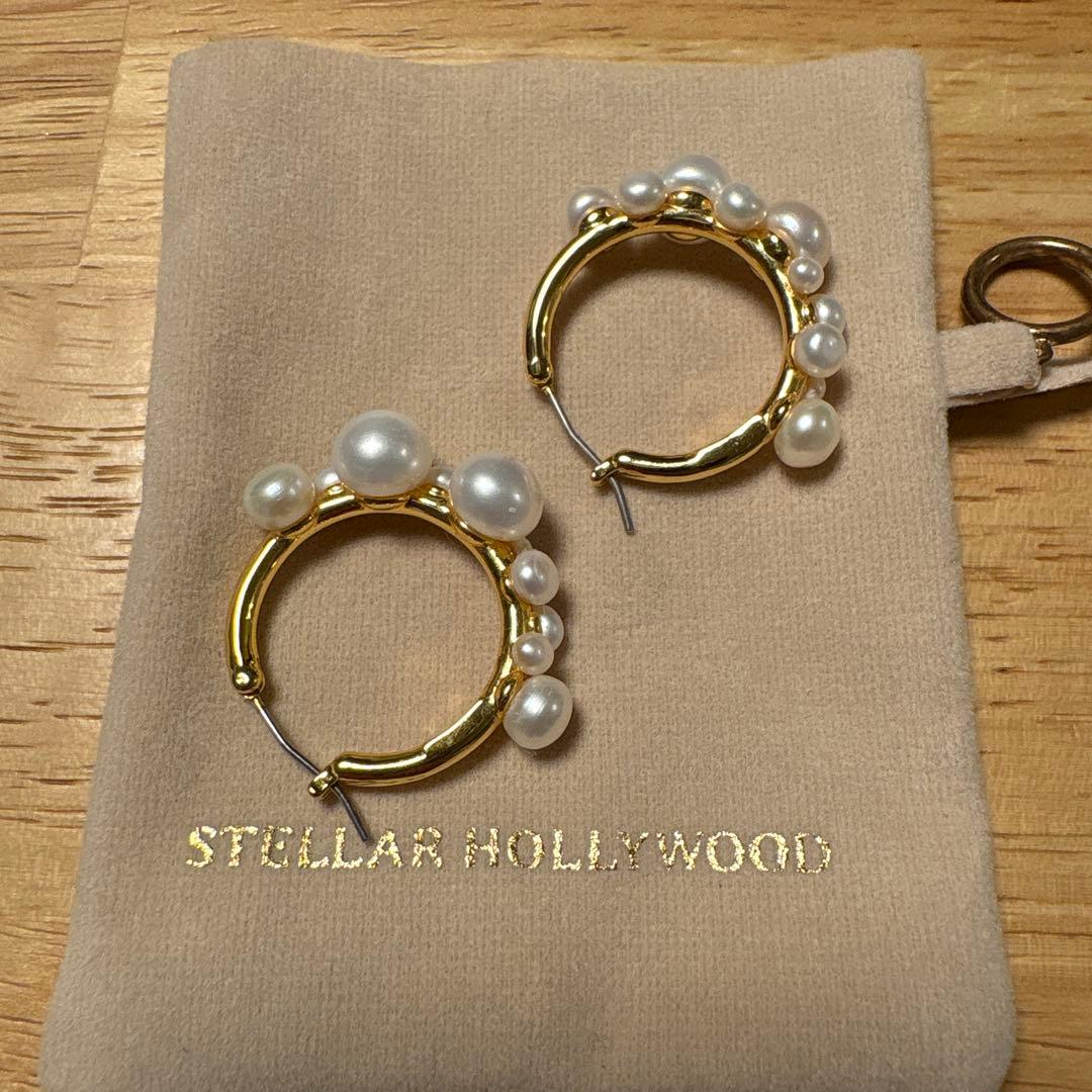 c*a様 ステラハリウッド　バブルパールフープピアス　淡水パール