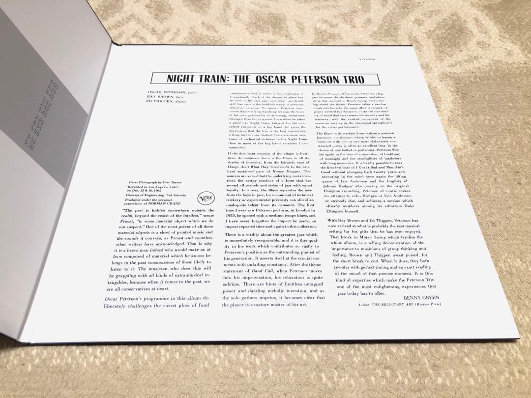 Oscar Peterson Trio Night Train 45回転 2LP