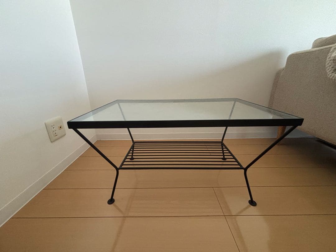 unico EDDY(エディ) ガラスアイアンテーブル