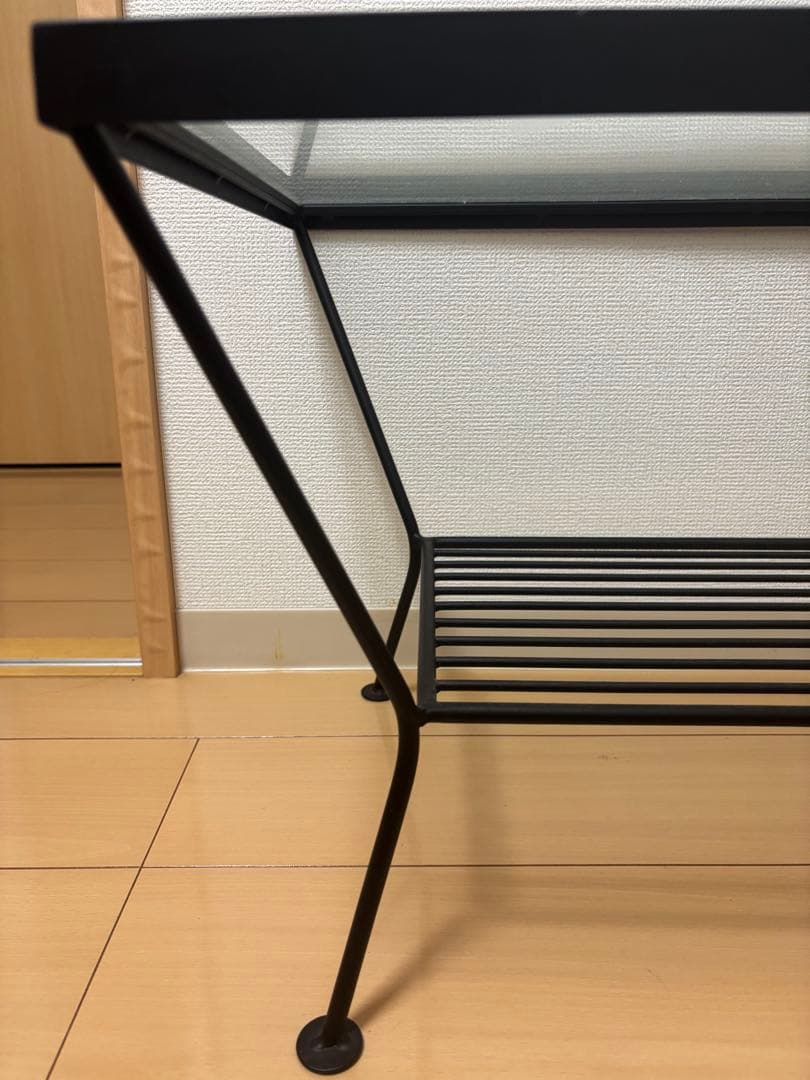 unico EDDY(エディ) ガラスアイアンテーブル