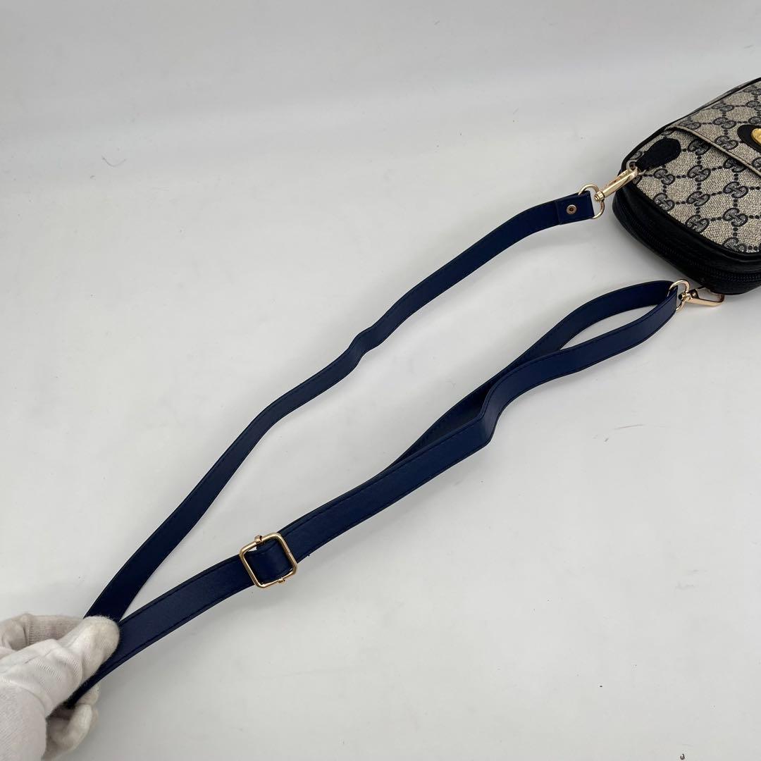 グッチ ミニショルダーバッグ ポシェット 斜めがけ GG柄 インターロッキング