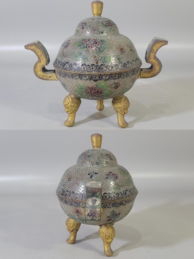 DT718 中国 七宝 香炉 六件 まとめて