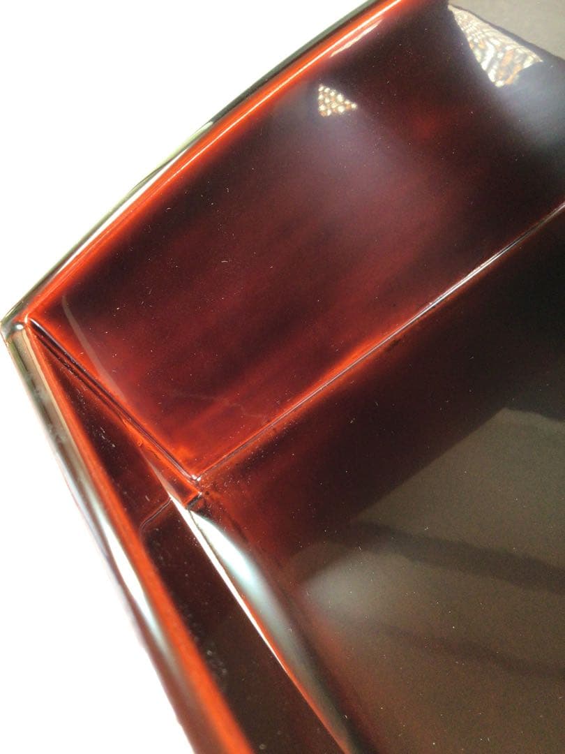 Ｐ９２１　莨盆　『鈴木松栄作』『溜塗』『而妙斎好』『独楽透し』　共箱　茶道具