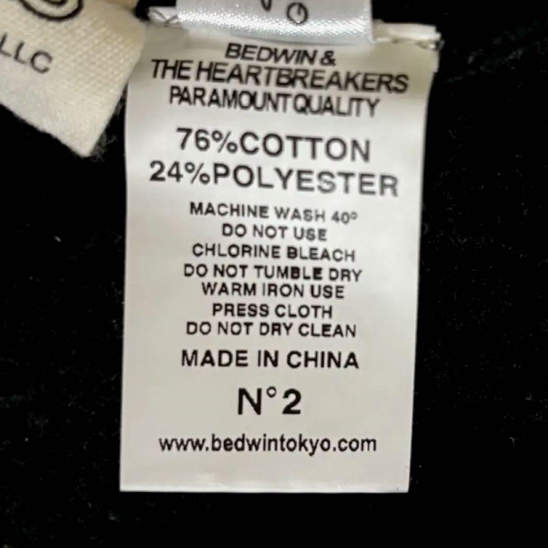 極美品　BEDWIN・PEANUTS ブラック パーカー N2