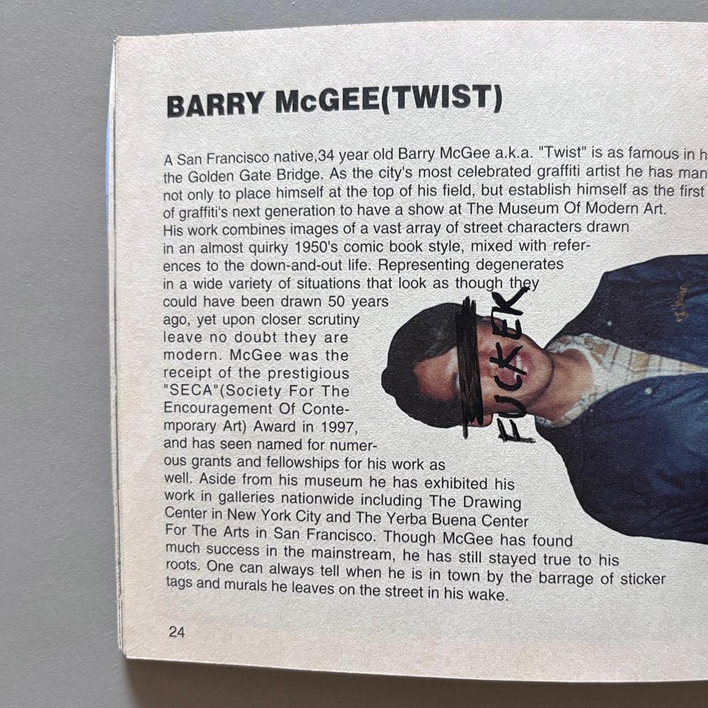 Untitled 2001 ブックレット（サイン入り）