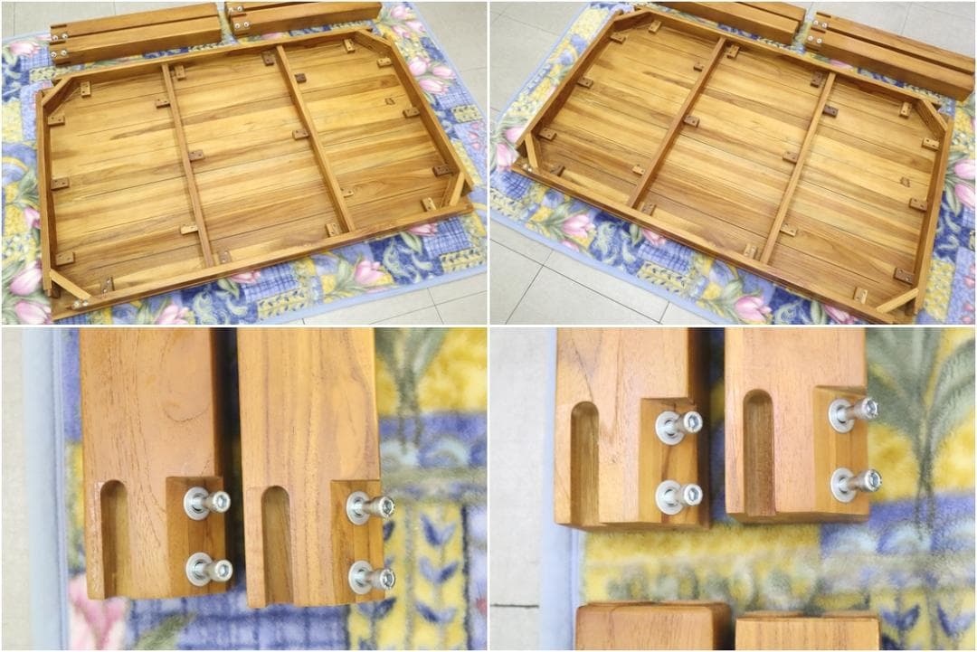 スキャンティーク LOIS ダイニングテーブル 天然木 チーク材 無垢材