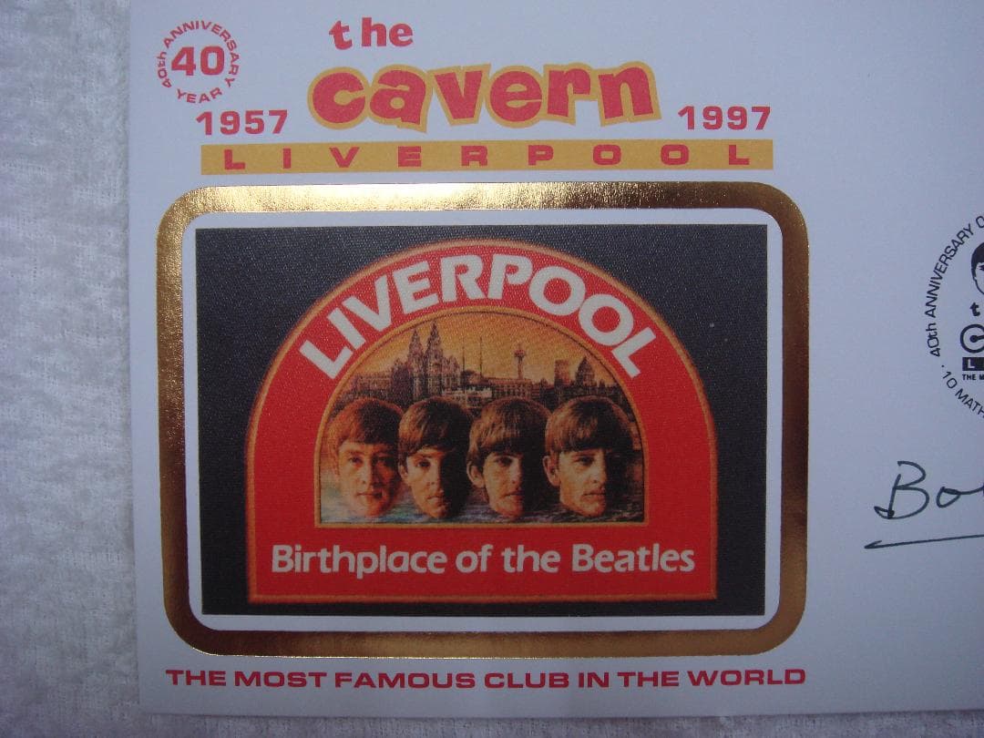 初日カバー キャバーンクラブ ボブ・ウーラーサインアンティーク・コレクション