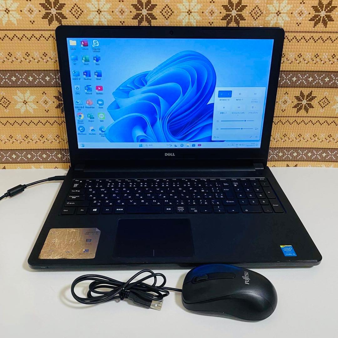 Y799 DellノートパソコンSSD高速WEBカメラWindows11オフィス