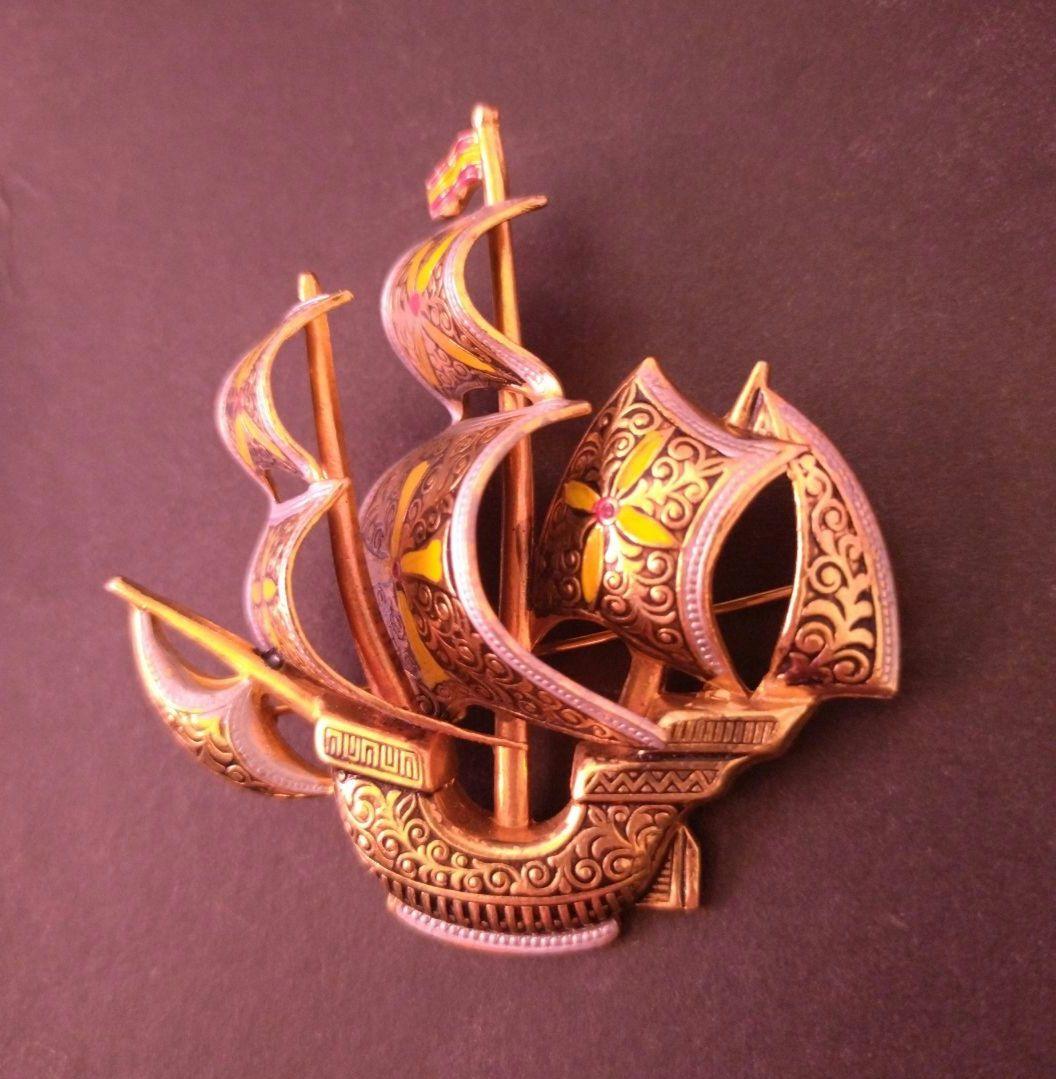 ダマスキナード ヴィンテージ ブローチ SPAIN