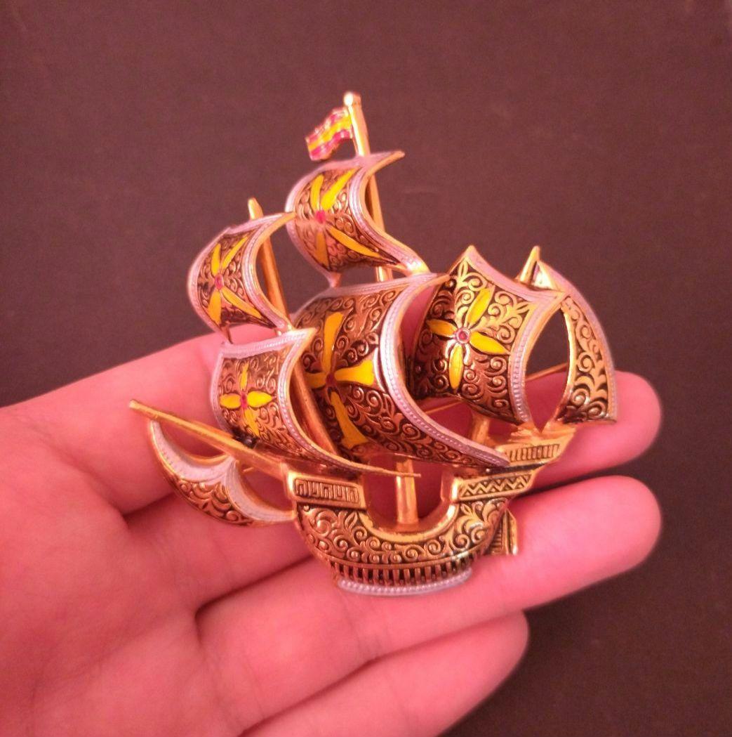 ダマスキナード ヴィンテージ ブローチ SPAIN