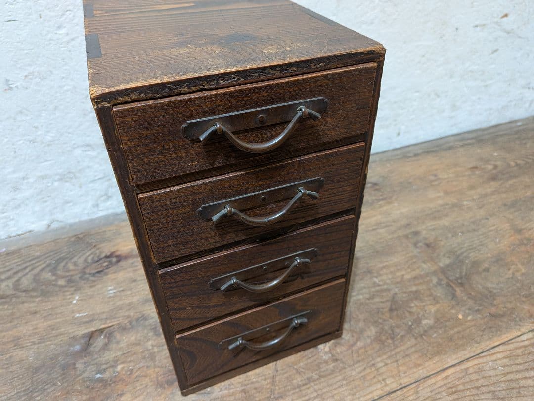 1115 アンティーク　小引き出し　収納棚　小物入れ　ケース　古家具　レトロ