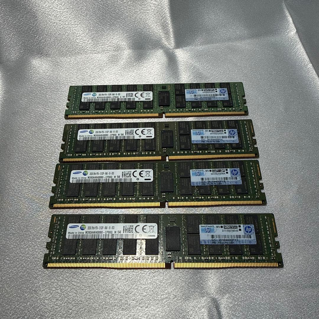 A組　Samsung DDR4 32GB×4枚 2133MHz メモリ