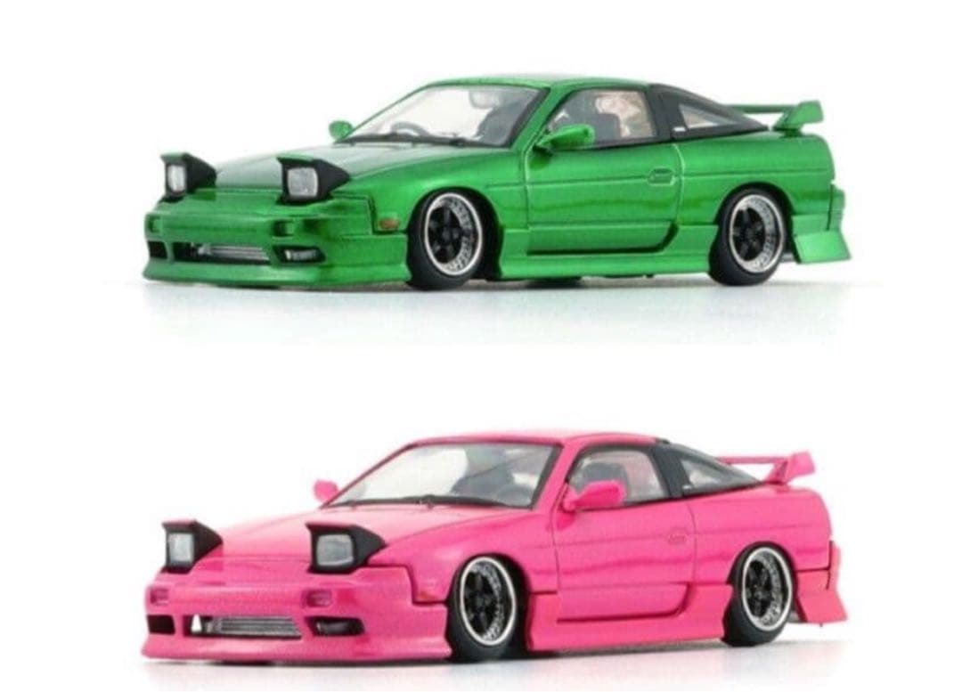 1/64 日産180SX 2色セット BM CREATIONS RHD ピンク緑