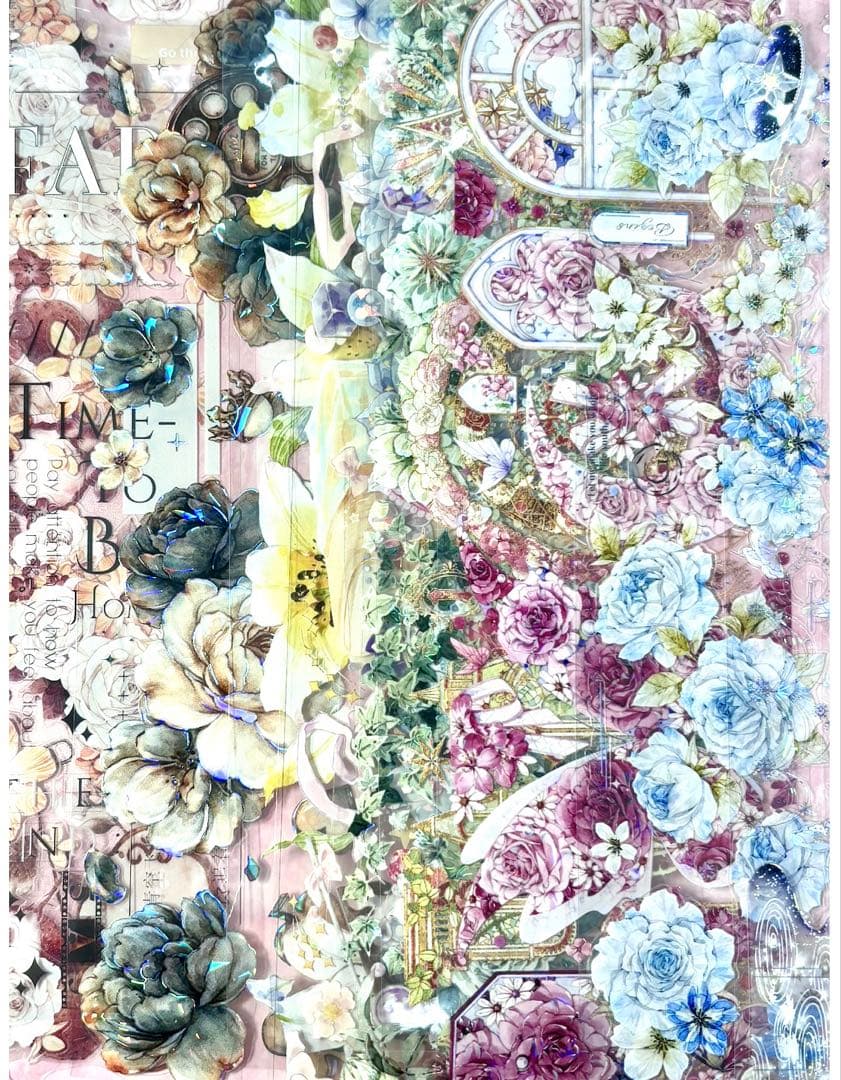 セール‼️70枚セット 大量❗️海外PETマステ切り売りセット お花 70-LL-ク