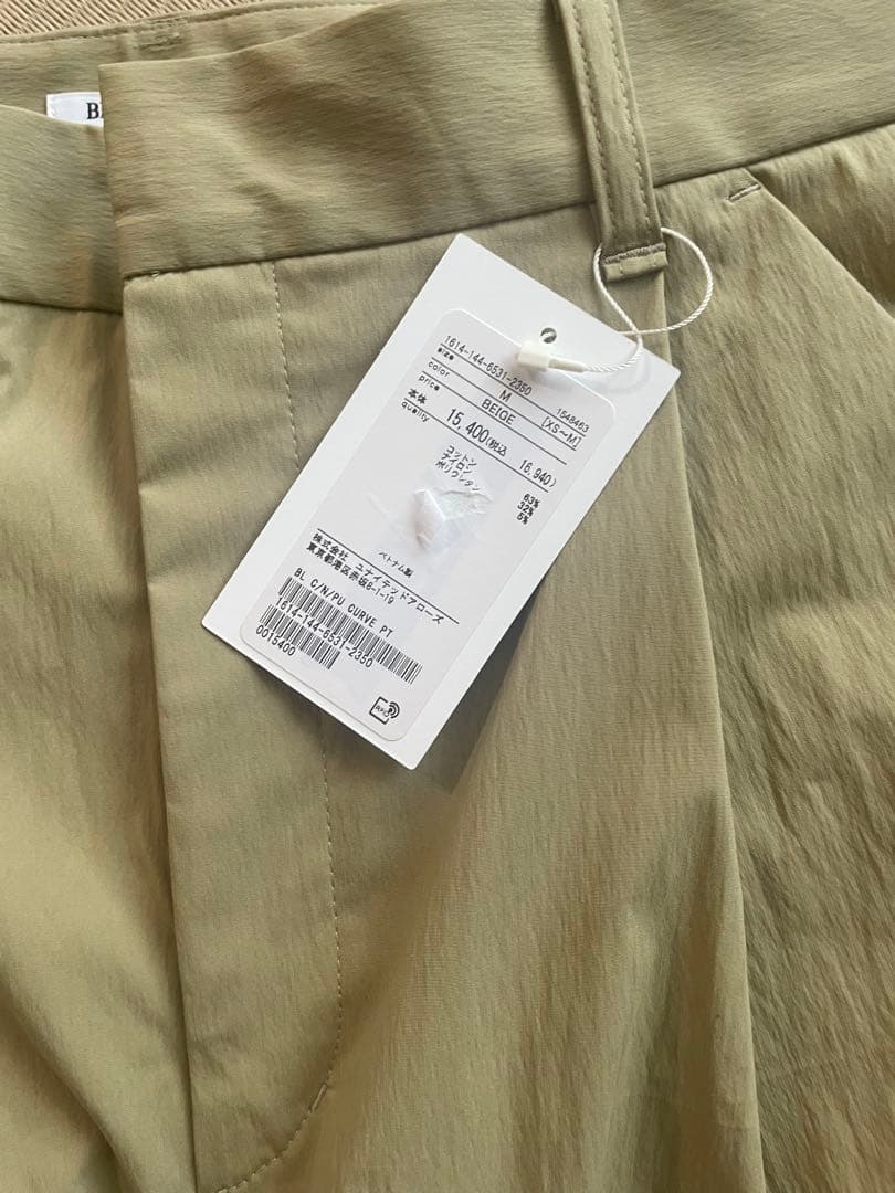 25SS今季新品　接触冷感 BEAUTY&YOUTH タック カーブパンツ