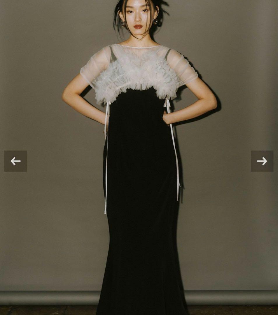 ANDRESD アンドレッスドvolume soft tulle dress