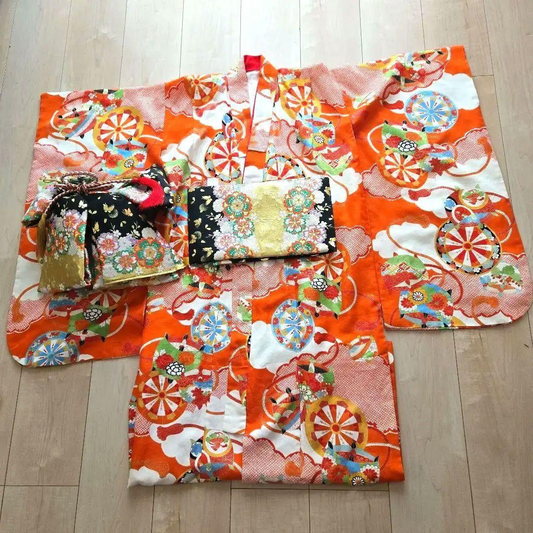 七五三　着物　7歳 七歳　アンティーク　古典　女の子