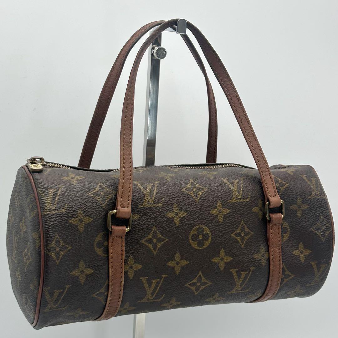 ルイヴィトン パピヨン 26 モノグラム ブラウン ハンドバッグ ヴィンテージ