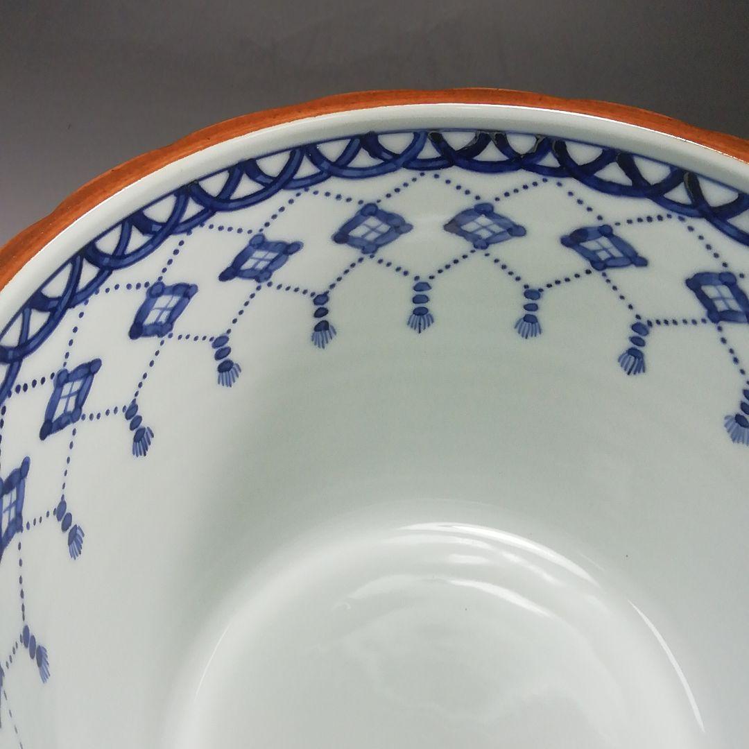 Ｓ７８９　水指　『染付　桶側水指』『橋本喜泉造』　共箱　茶道具