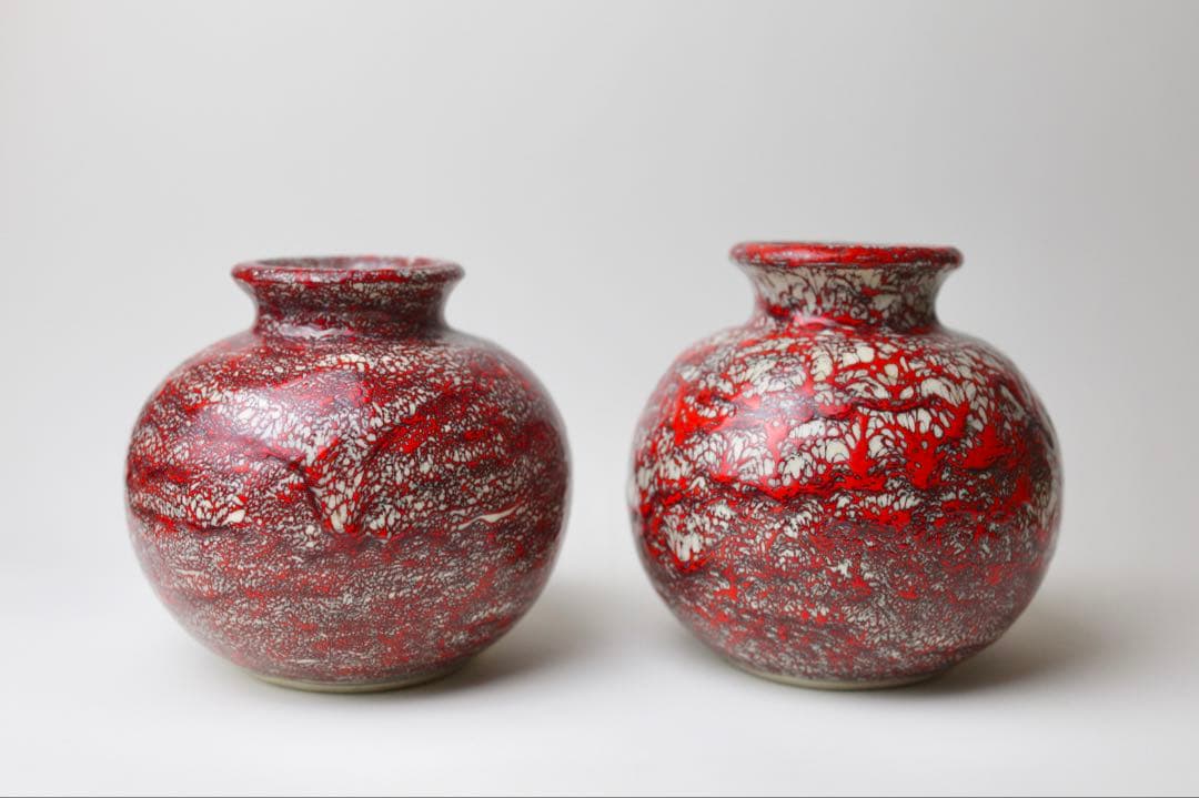 箕面焼　壺　花瓶