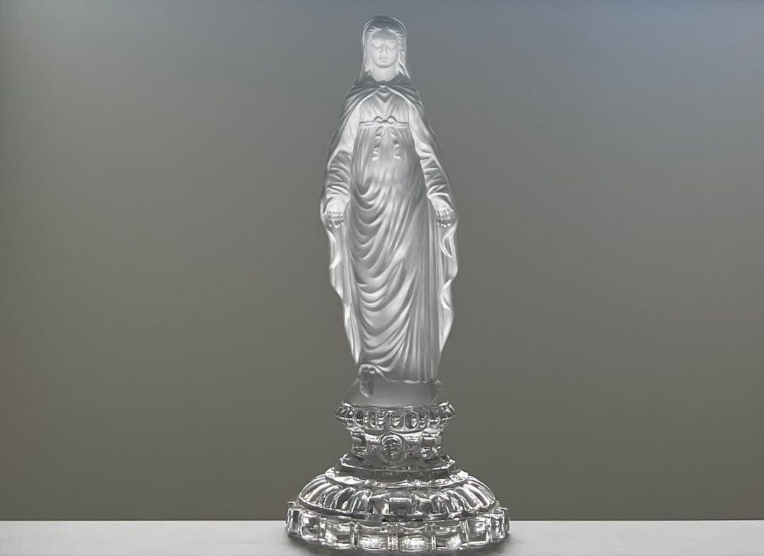 Baccarat バカラ/ ※珍品「マリアと蛇」　フロストガラス 大型作品