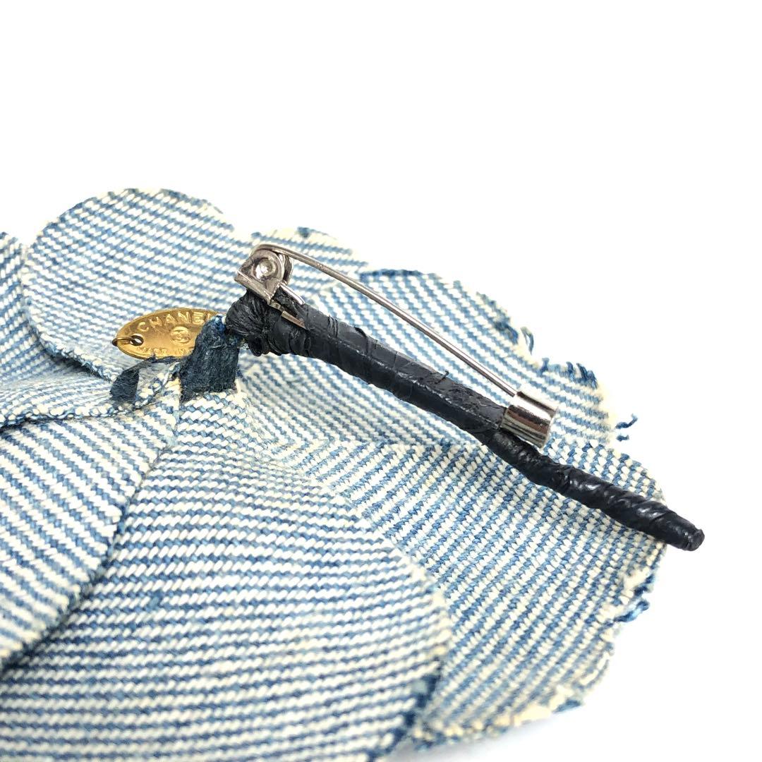 CHANEL シャネル カメリア ブローチ コサージュ デニム コメあり