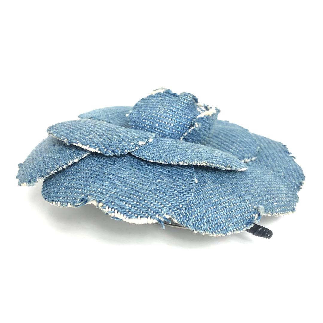 CHANEL シャネル カメリア ブローチ コサージュ デニム コメあり